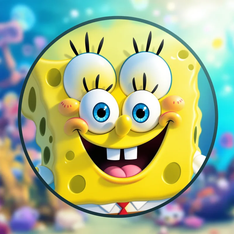 SpongeBob PFP with playful energy and bold composition
