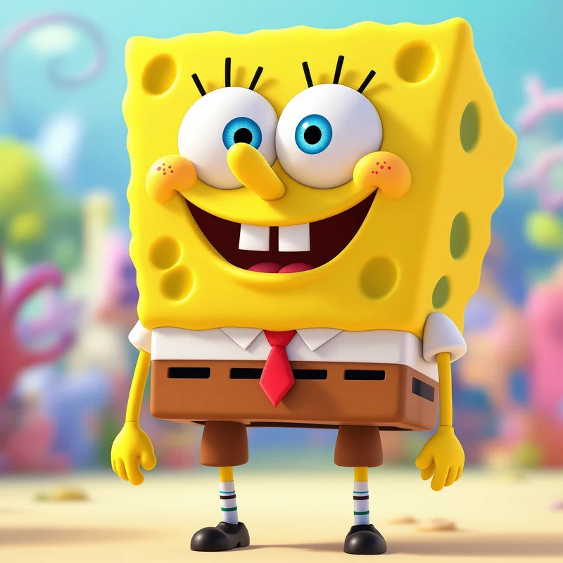 SpongeBob PFP with playful energy and bold composition