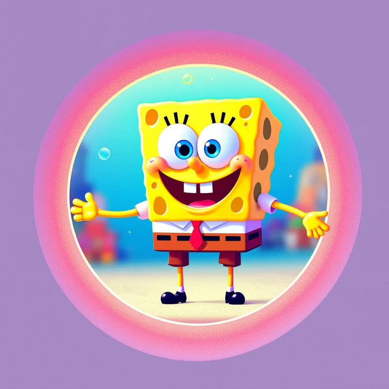 SpongeBob PFP with playful energy and bold composition