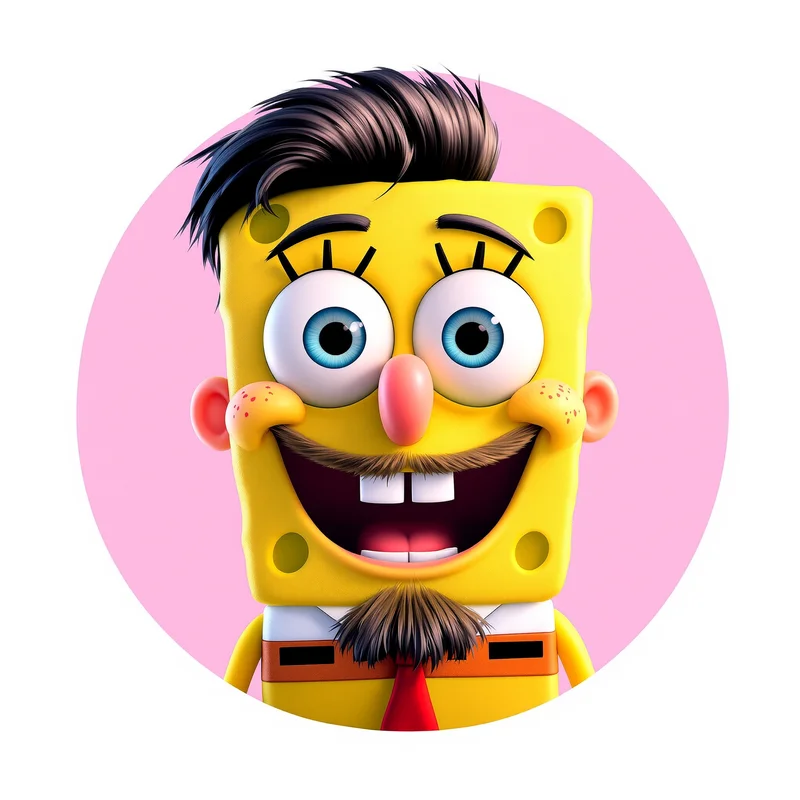 SpongeBob avatar profile image with cheerful expression