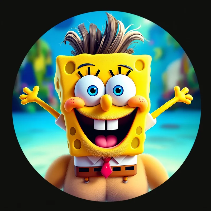SpongeBob avatar portrait with positive personality