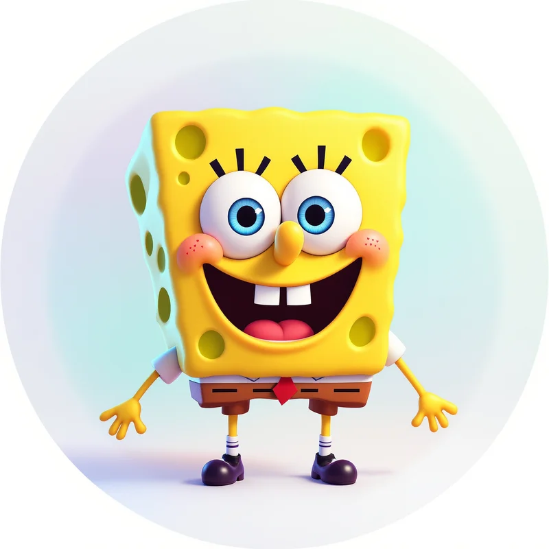 SpongeBob avatar portrait with positive personality