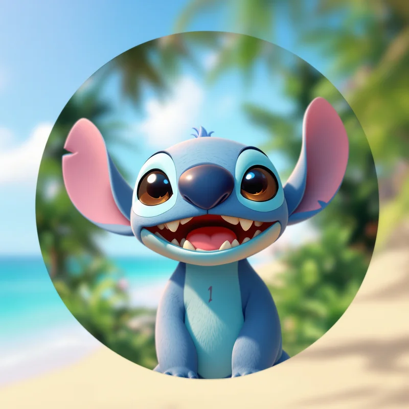 Stitch avatar profile image with adorable playful expression