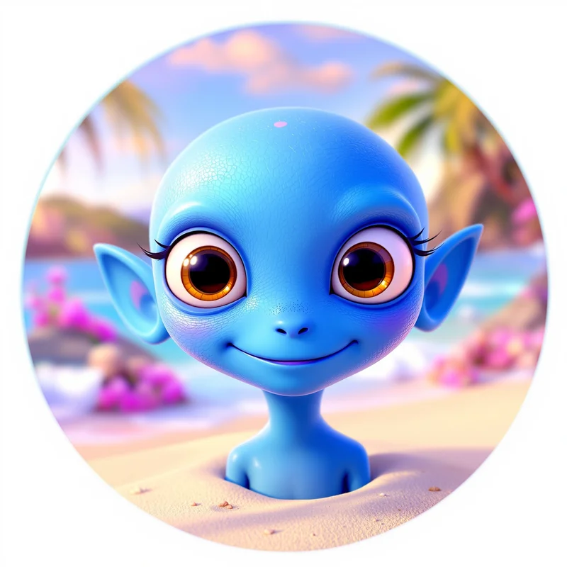 Stitch avatar profile image with adorable playful expression