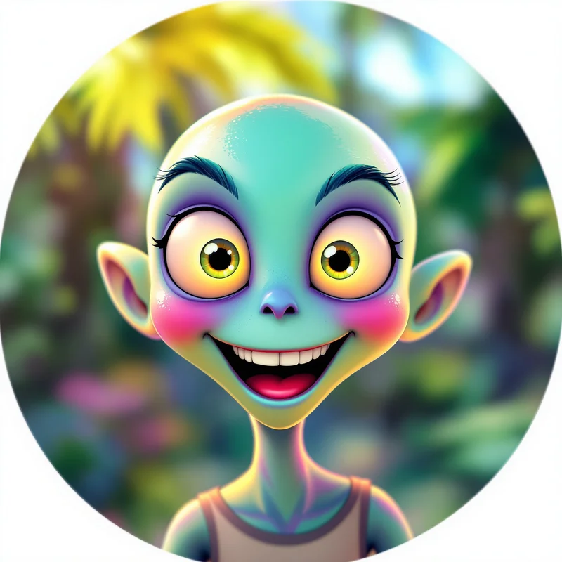 Stitch avatar profile image with adorable playful expression