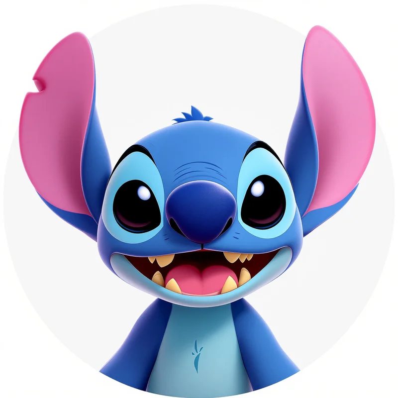 Stitch avatar portrait with playful personality