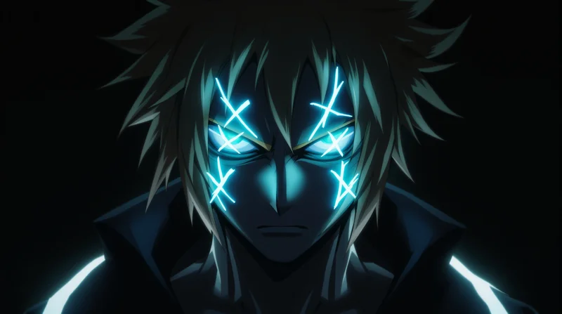 glowing curse mark sukuna anime avatar stylized