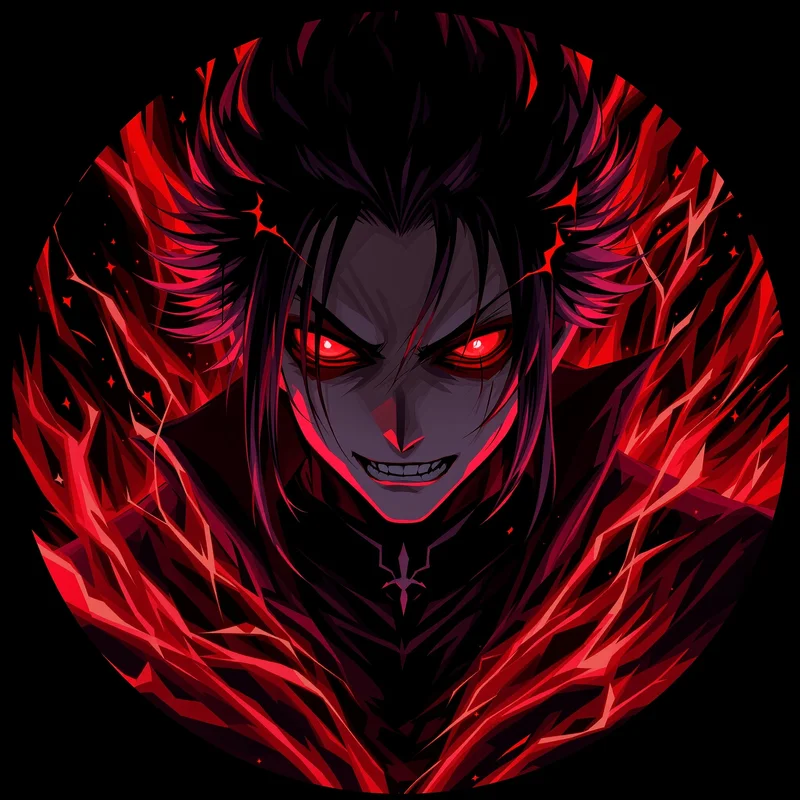 Sukuna avatar profile image with sinister expression and clear recognition