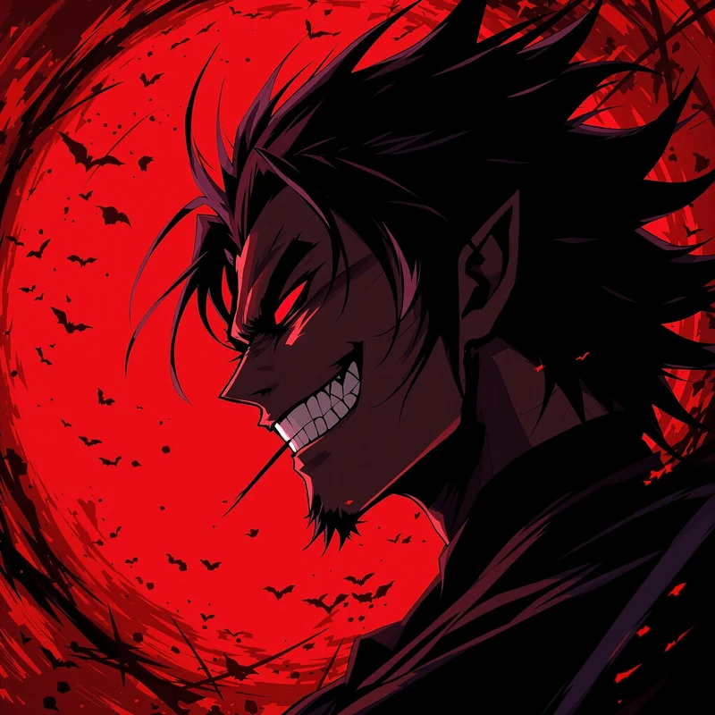 Sukuna PFP with dark anime composition and compact avatar clarity