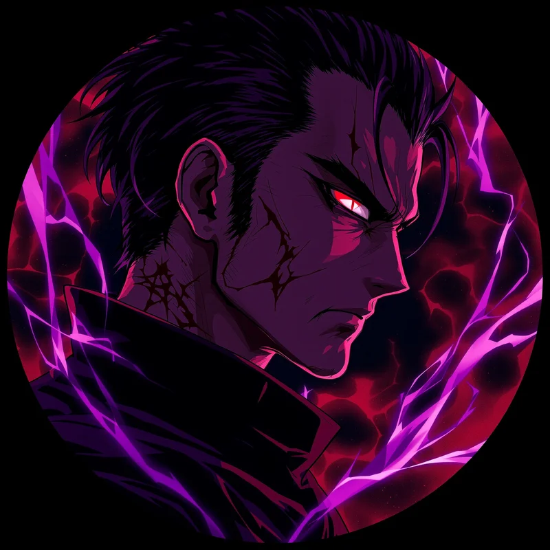 Sukuna PFP with dark anime composition and compact avatar clarity