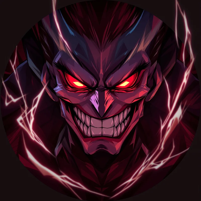 Sukuna avatar profile image with sinister expression and clear recognition