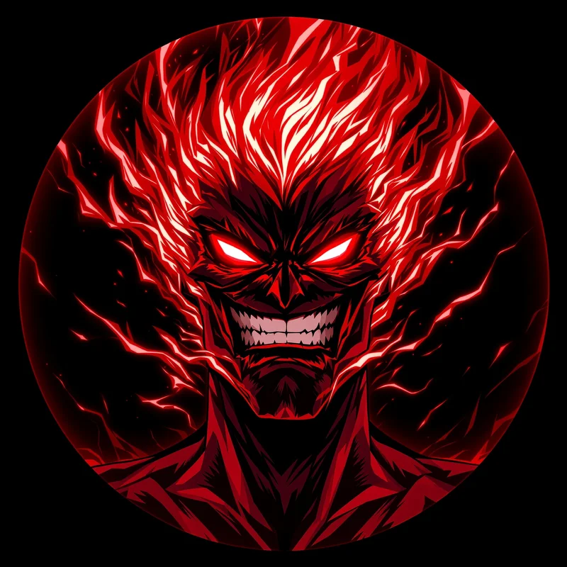 Sukuna avatar profile image with sinister expression and clear recognition