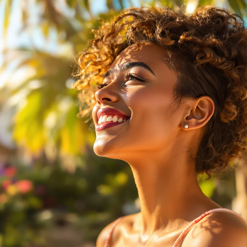 Summer PFP with sunlit composition and identity focus