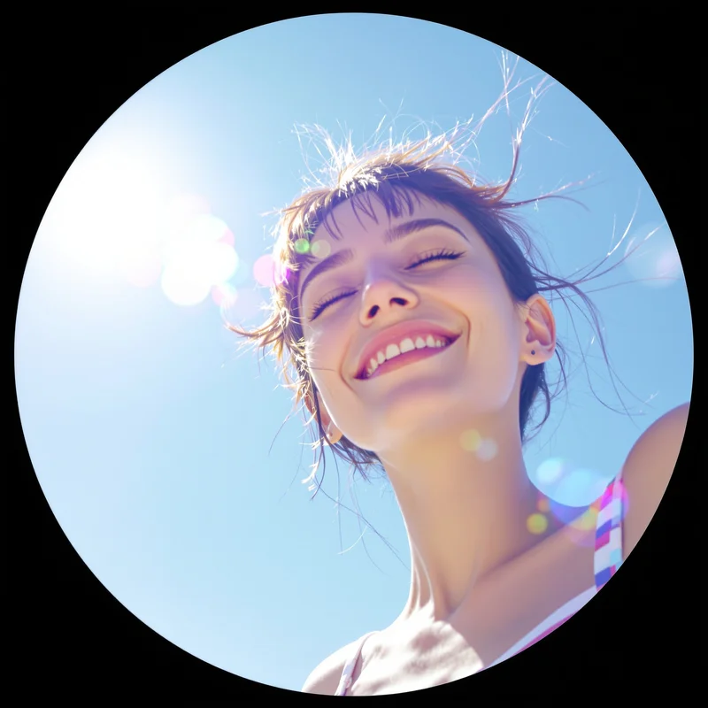 Summer avatar portrait with cheerful personality