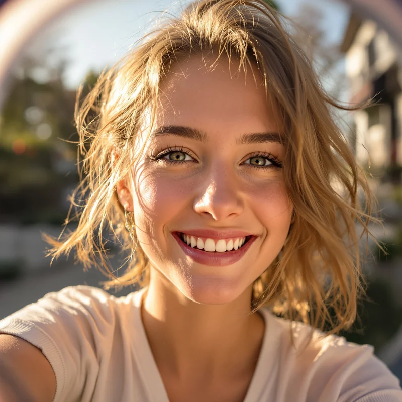 Summer PFP with sunlit composition and identity focus