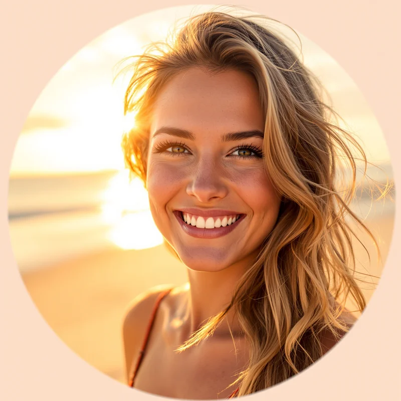 Summer PFP with sunlit composition and identity focus