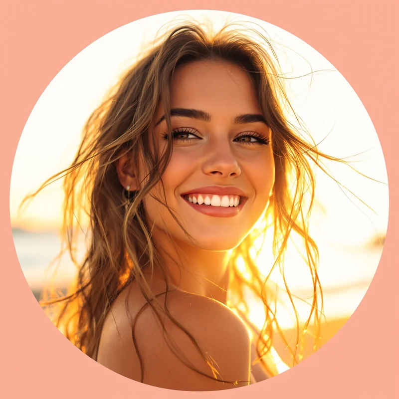 Summer PFP with sunlit composition and identity focus