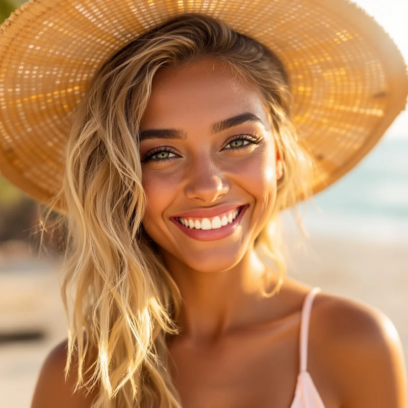 Summer PFP with sunlit composition and identity focus