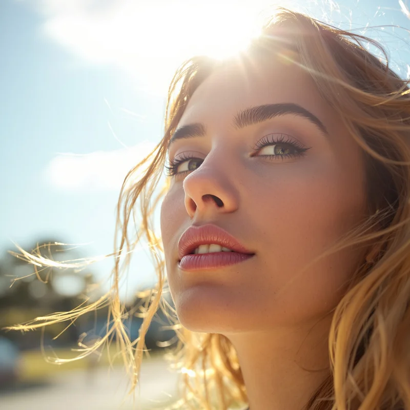 Summer avatar profile image with joyful expression