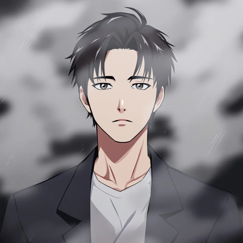 bold Jin-Woo PFP image with minimal dark background for online avatar styling