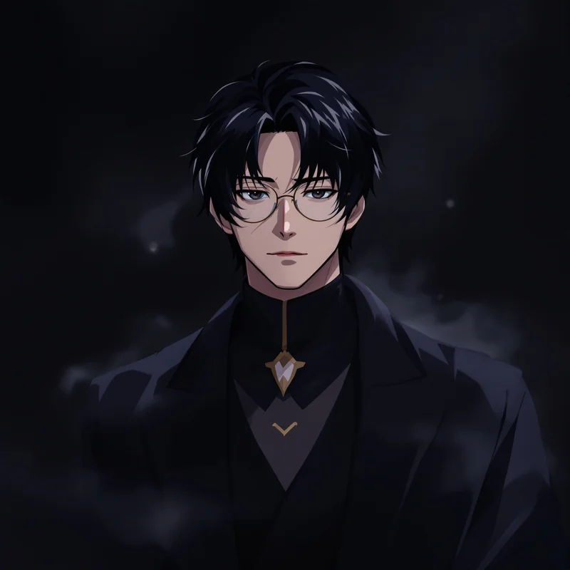 Solo Leveling Jin-Woo avatar with minimal dark background for avatar display