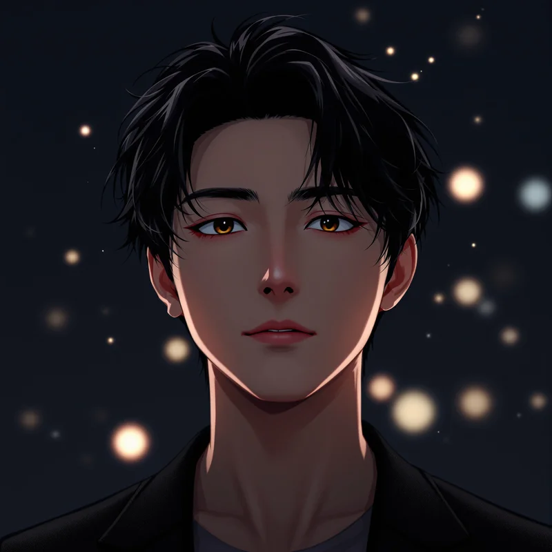 shadow monarch anime profile picture with dark gradient background for anime profile display