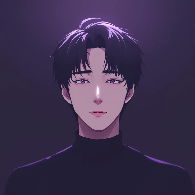 Solo Leveling Jin-Woo avatar with deep contrast lighting for digital profile identity