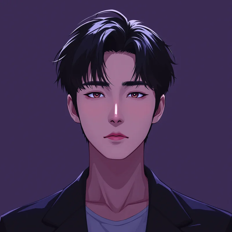 Solo Leveling Jin-Woo avatar with subtle glow accents for messaging profile icon