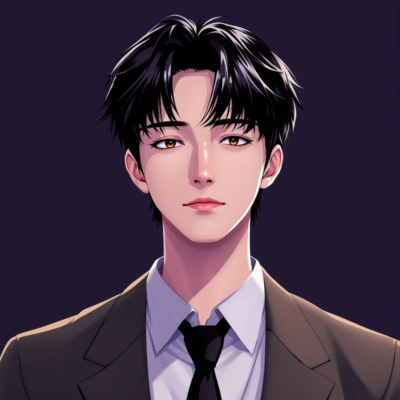 dark Jin-Woo avatar image with minimal dark background for strong avatar use