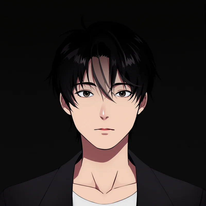 shadow monarch anime profile picture with deep contrast lighting for profile picture use