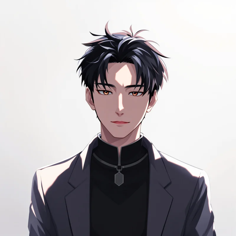 dominant Jin-Woo profile avatar with dark gradient background for avatar display