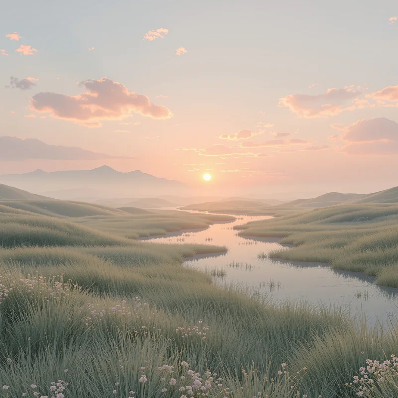 Calm pastel sunrise background