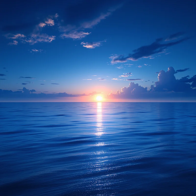 Deep cool blue sunrise background