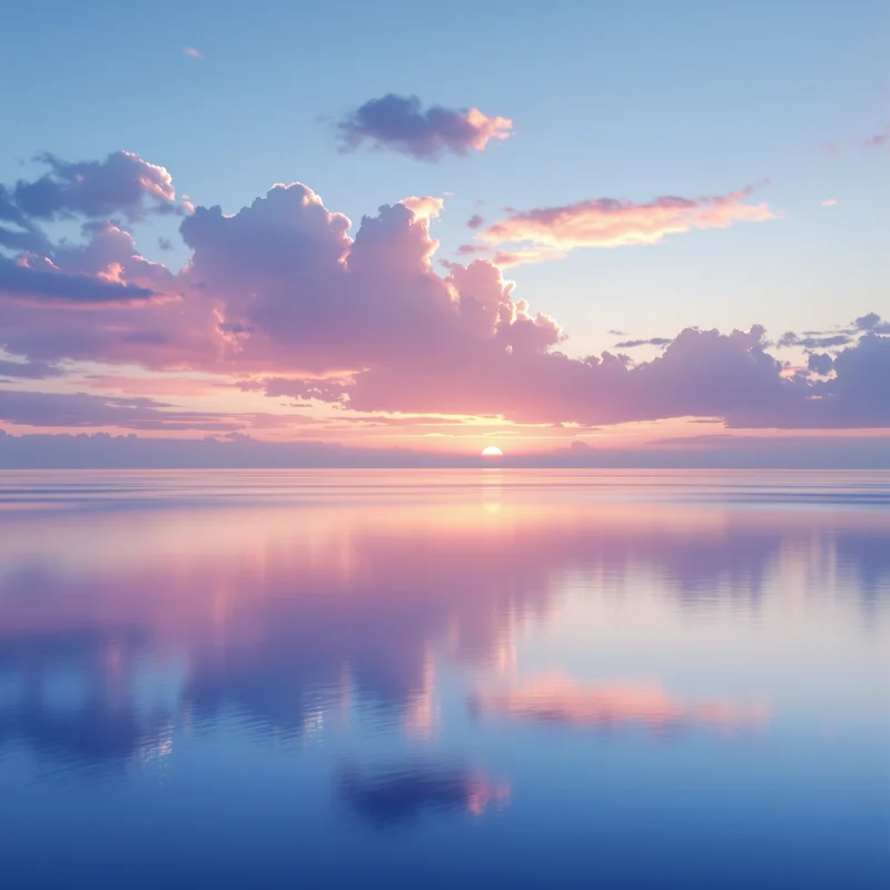 Eternal cool blue sunrise background