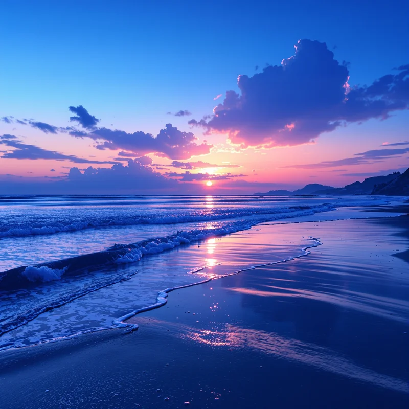 Royal fresh blue sunrise background