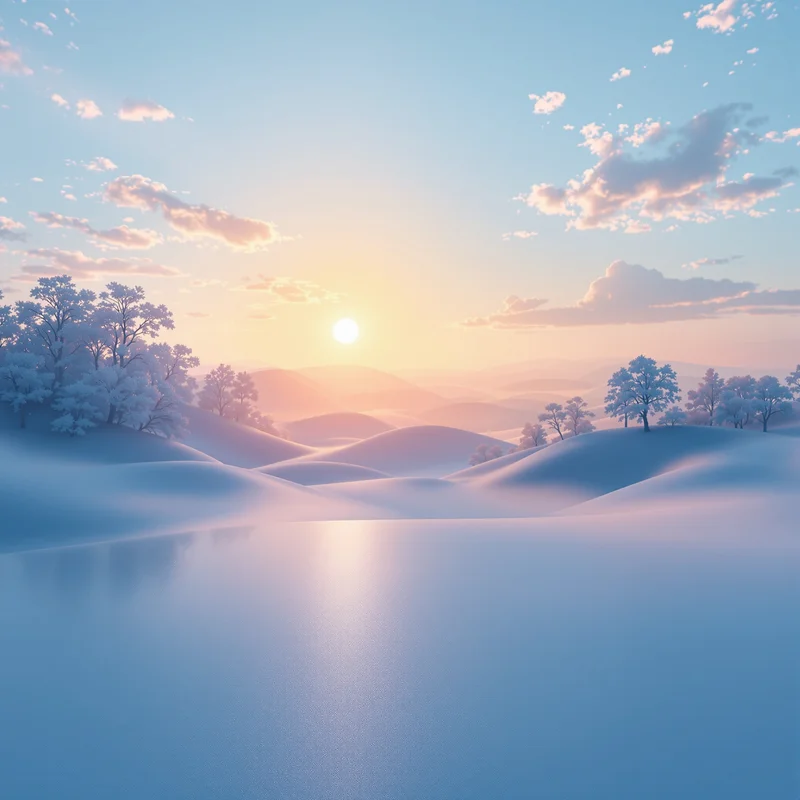 Soft morning blue sunrise background
