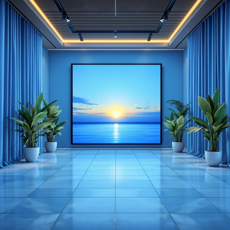 Studio fresh blue sunrise background