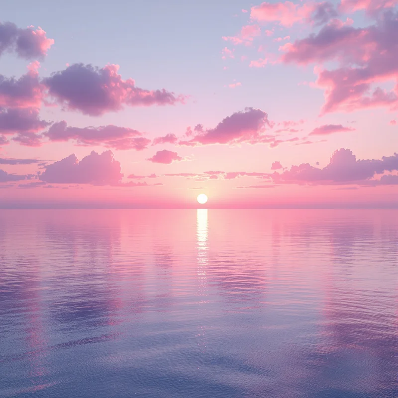 Calm pink sunset background