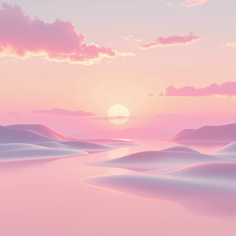 Calm pink sunset background