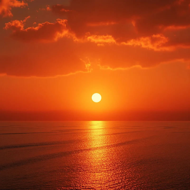 Deep orange sunset background