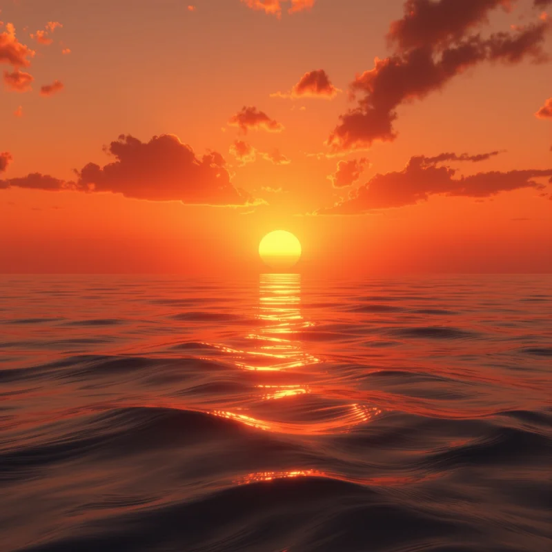 Deep orange sunset background