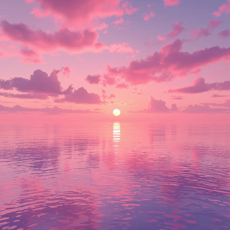 Dreamy pink sunset background