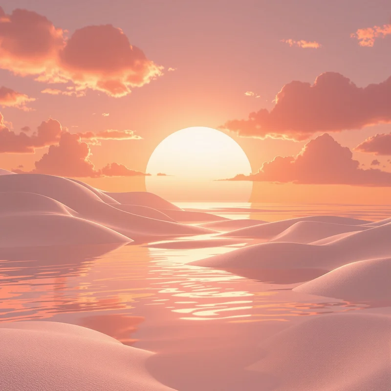Luminous soft sunset background