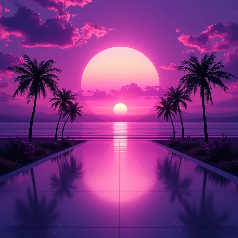 Luxury purple sunset background