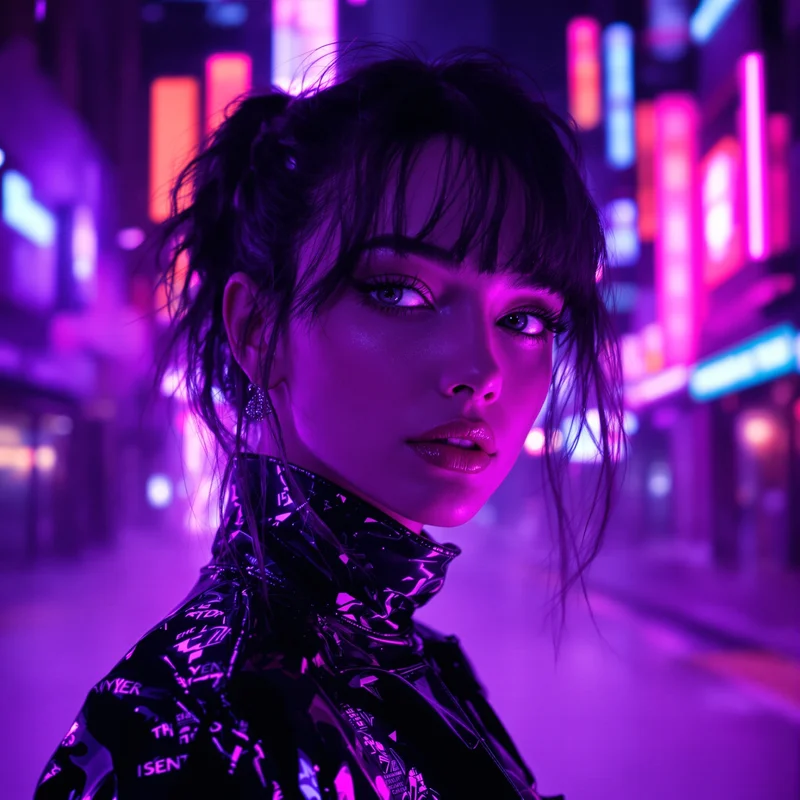 Purple Neon Taylor avatar.