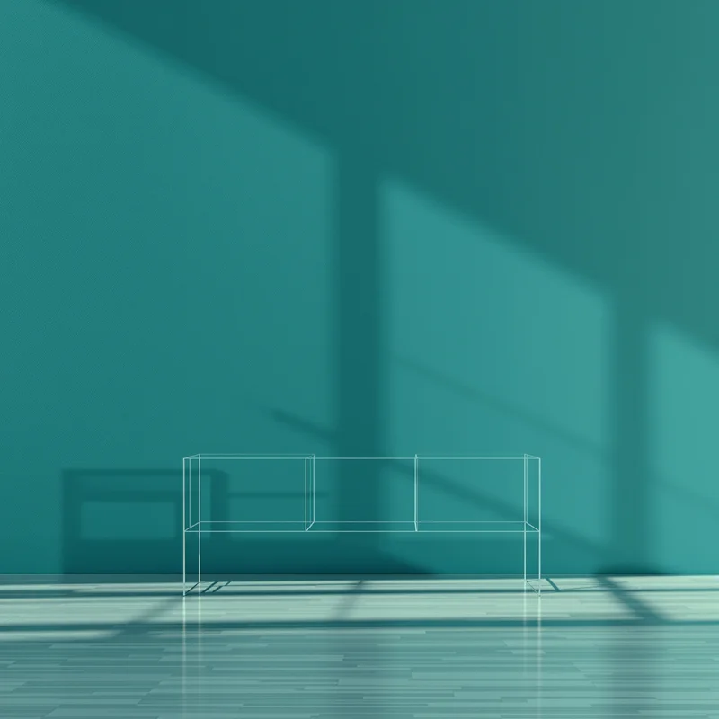 Balanced depth teal background