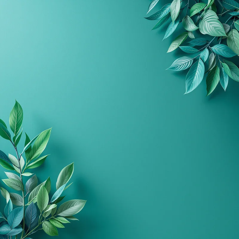 Chromatic balance teal background