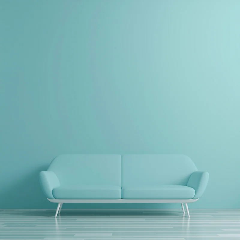 Studio teal background