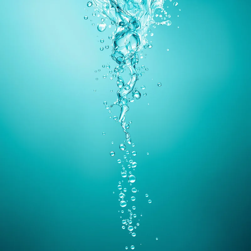 Teal Bubble Column Teal Background