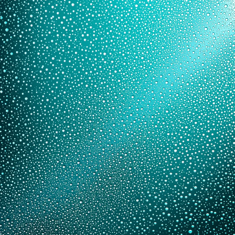 Teal Condensation Glass Teal Background